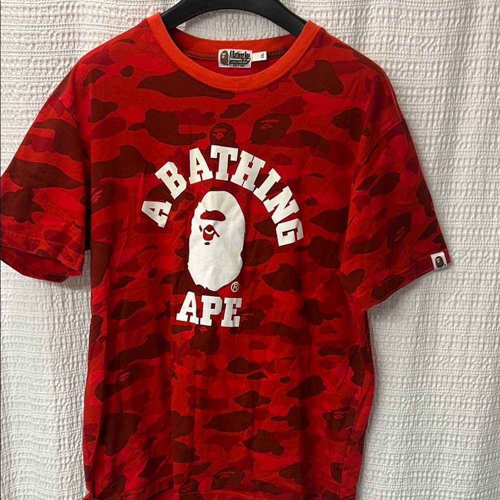 A Bathing Ape Red Camo T-Shirt